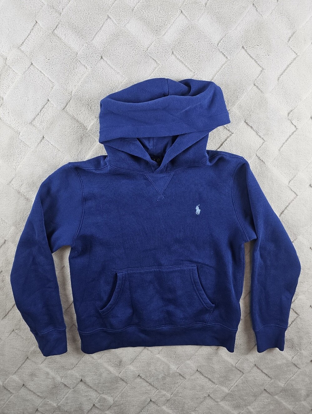 Polo Ralph Lauren Kids Hoodie Youth 10-12 Blue Pullover Fleece